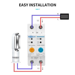 Ewelink WIFI ON-OFF Energy kWh Power Monitor 63A with LEAKAGE Protect